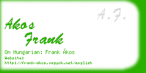 akos frank business card